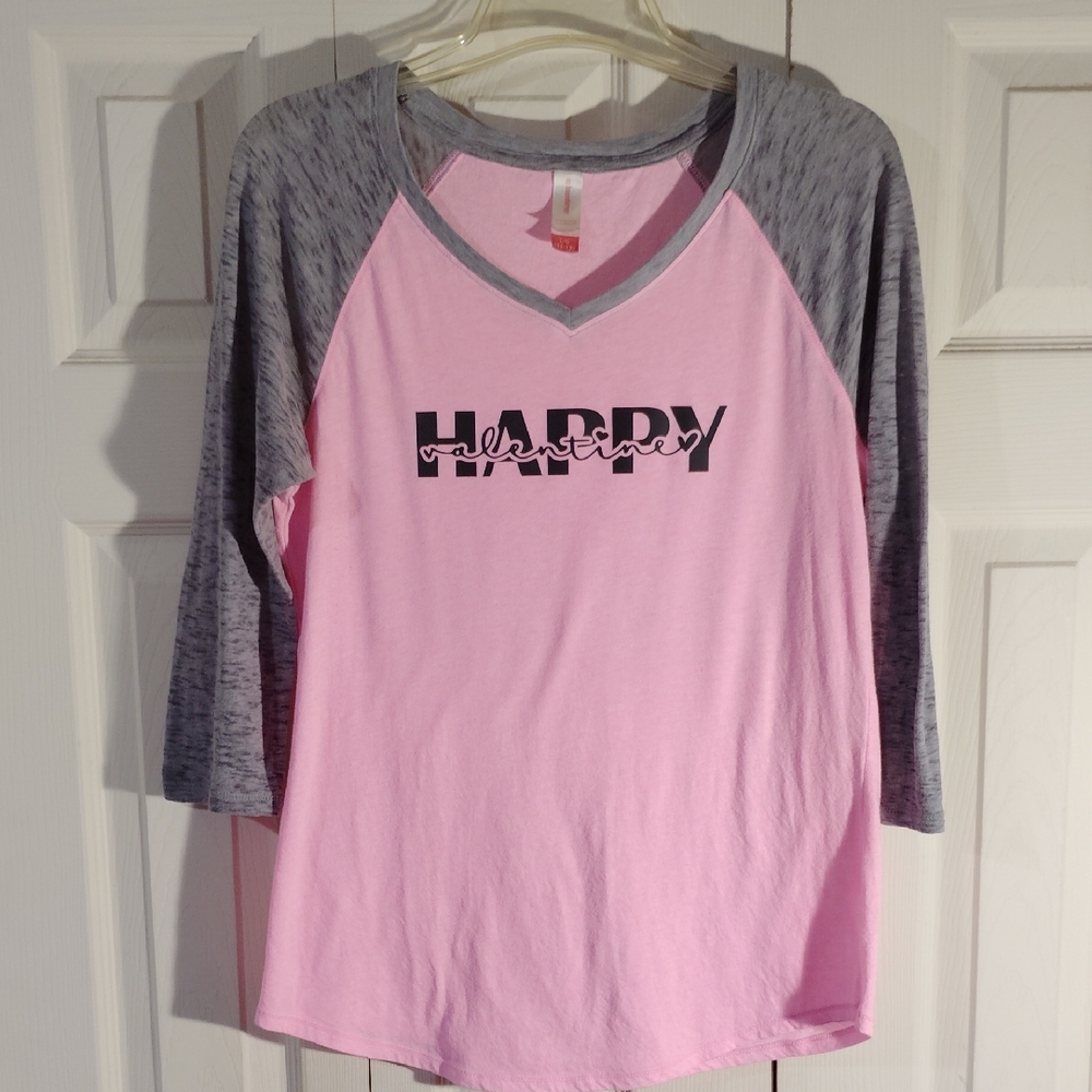 HAPPY VALENTINE JUNIOR'S BASEBALL SHIRT SIZE LARGE